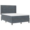 vidaXL Boxspringbed met hoofdeinde Donkergrijs 140 x 200 cm Fluweel