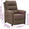 vidaXL Fauteuil verstelbaar stof taupe