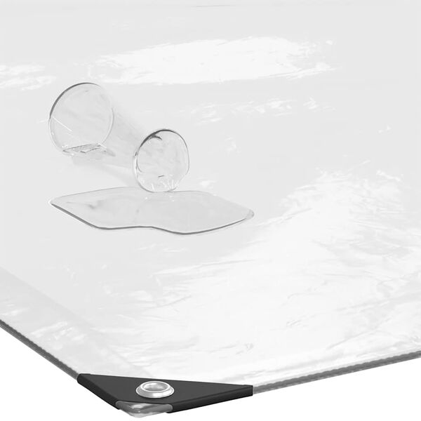 vidaXL Doorzichtig zeildoek met zeilringen 4x12 m polyethyleen