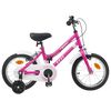 vidaXL Kinderfiets 14 Inch voor 3-5 jaar oud Roze Wit