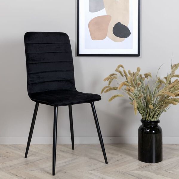 Venture Home Eetkamerstoelen 2 st Windu fluweel zwart