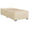 vidaXL Boxspring met matras stof cr&egrave;mekleurig 90x200 cm