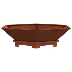 vidaXL Vuurkorf Bruin 100 x 100 x 28 cm Cortenstaal