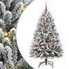 vidaXL Kunstkerstboom 150 cm 150 LED's Warmwit PVC en staal