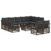 vidaXL Tuinbankenset 12 st Grijs poly rattan