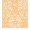 vidaXL Buitenkleed ARAKIL 120x180 cm PP oranje en wit