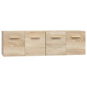 vidaXL Wandkasten 2 st 60x36,5x35 cm bewerkt hout sonoma eikenkleurig
