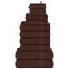 vidaXL 12-delige Handdoekenset FROGN 360 g/m&sup2; bruin