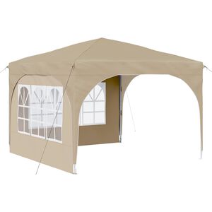 vidaXL Pop-up partytent 290 x 290 x 245 cm Cr&egrave;mekleurig
