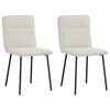 vidaXL Eetkamerstoelen 2 st fluweel cr&egrave;mekleurig