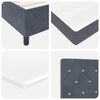 vidaXL Boxspringbed met matras Donkergrijs 200 x 100 cm Polyester