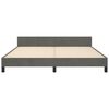 vidaXL Bedframe zonder matras 160x200 cm fluweel donkergrijs