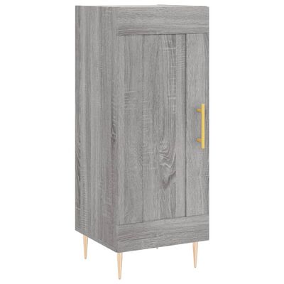 vidaXL Dressoir 34,5x34x90 cm bewerkt hout grijs sonoma eikenkleurig