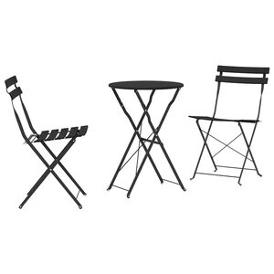 vidaXL Vouw Bistro Set 3 pcs Antraciet Staal