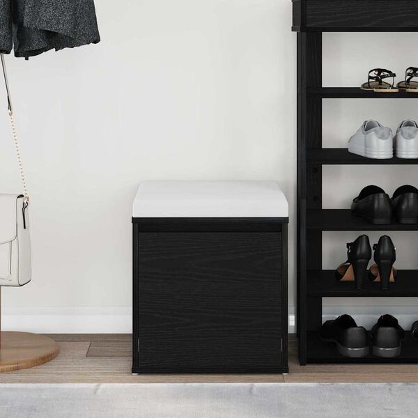 vidaXL Ladekast met lade Zwart Eiken 40,5 x 40 x 40 cm Bewerkt hout