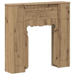 vidaXL Haardomlijsting Artisanaal eiken 93 x 20 x 89 cm Bewerkt hout