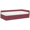 vidaXL Hoekbedframe met Matras Anders met hoofdeinde 2 pcs Rood Stof