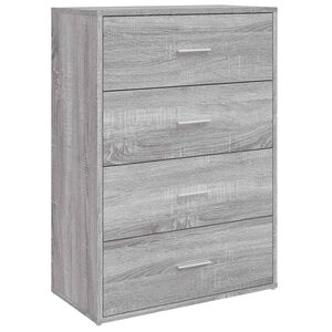 vidaXL Dressoir 60x31x84 cm bewerkt hout grijs sonoma eikenkleurig