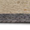 vidaXL Vloerkleed handgemaakt met donkergrijze rand 150 cm jute
