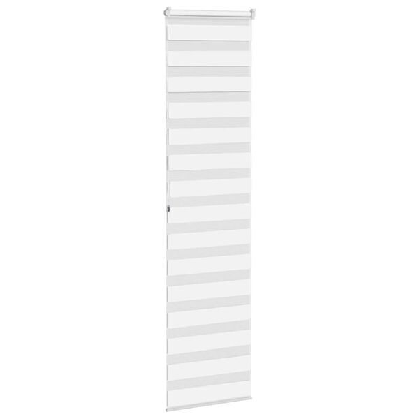 vidaXL Zebra rolgordijn 65x200 cm stofbreedte 60,9 cm polyester wit