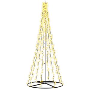 vidaXL LED Kerstboom 235 cm 1000 LED's Warmwit Staal Zwart