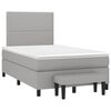 vidaXL Boxspring met matras stof lichtgrijs 120x190 cm
