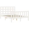 vidaXL Bedframe met hoofdbord massief hout wit