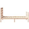 vidaXL Bedframe met hoofdbord massief hout