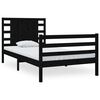 vidaXL Bedframe massief grenenhout zwart 90x190 cm