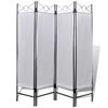 vidaXL Kamerscherm met 4 panelen inklapbaar 160x180 cm wit