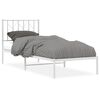 vidaXL Bedframe met hoofdbord metaal wit 80x200 cm