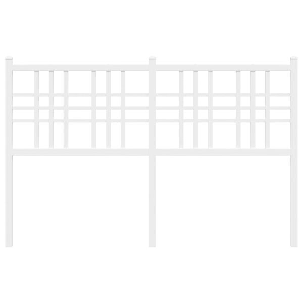 vidaXL Hoofdbord 137 cm metaal wit