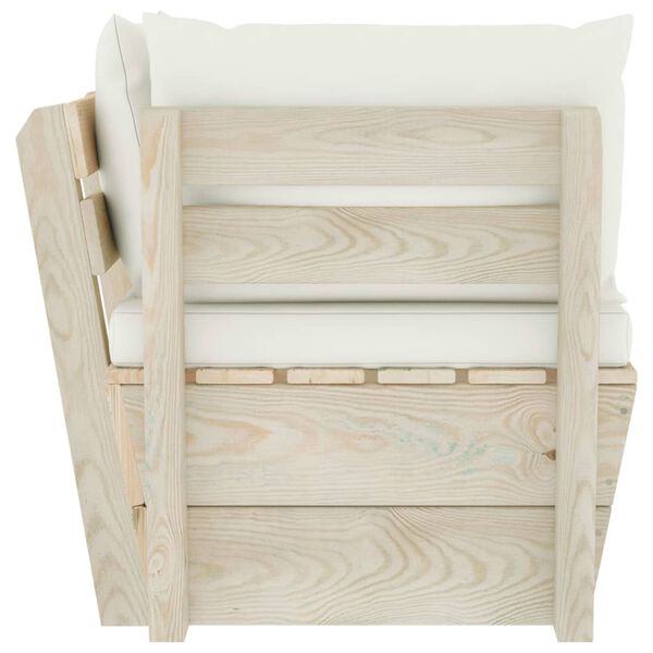 vidaXL Tuinhoekbank met kussens pallet geïmpregneerd vurenhout