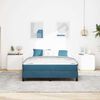 vidaXL Boxspringbed met matras Donkerblauw 160 x 200 cm Stof