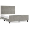 vidaXL Bedframe zonder matras 140x190 cm fluweel lichtgrijs