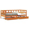 vidaXL Slaapbank met lades zonder matras 90x200 cm hout wasbruin
