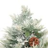 vidaXL Kerstboom met LED en dennenappels 120 cm PVC en PE groen