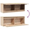 vidaXL Wandkast 100x30x35 cm massief grenenhout