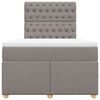 vidaXL Boxspring met matras stof taupe 120x190 cm