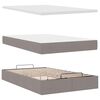 vidaXL Ottoman bed met matras en LED's 120x190 cm stof taupe