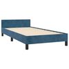 vidaXL Bedframe zonder matras 90x200 cm fluweel donkerblauw