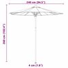 vidaXL Tuinparasol Cr&egrave;me Wit &Oslash; 270 x 260 cm Bamboe