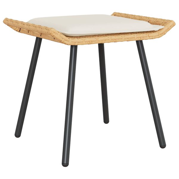 vidaXL Tuinstoel met kussen 2 pcs Bruin 50 x 40 x 45cm Polyester