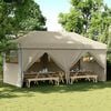 vidaXL Partytent Pop-up Taupe 580 x 292 x 315 cm Oxford Stof