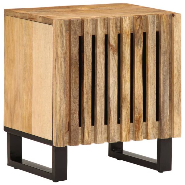 vidaXL Nachtkastjes 2 st 40x34x46 cm massief ruw mangohout
