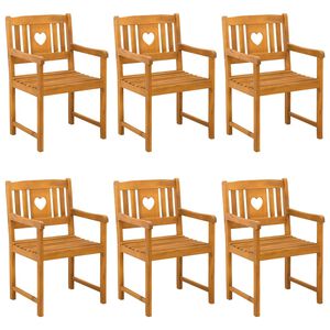 vidaXL Tuinbank 6 pcs Naturel 56 x 55,5 x 90 cm Massief Acaciahout