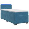 vidaXL Boxspring Bed met Matras en LED Blauw 80 x 200 cm fluweel