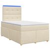 vidaXL Boxspringbed met matras Cr&egrave;mekleurig 120 x 200 cm Stof