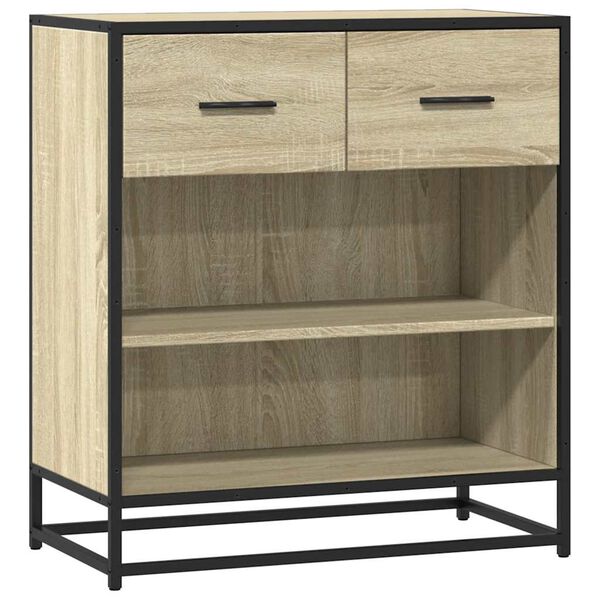 vidaXL Dressoir 68x35x76 cm bewerkt hout sonoma eikenkleurig