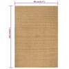 vidaXL Vloerkleed rechthoekig 80x160 cm jute naturel